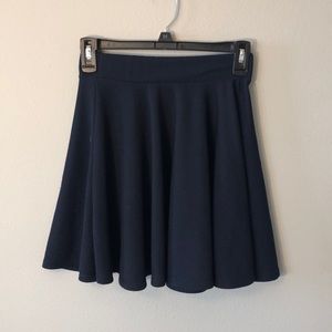 Dark blue high waisted skirt
